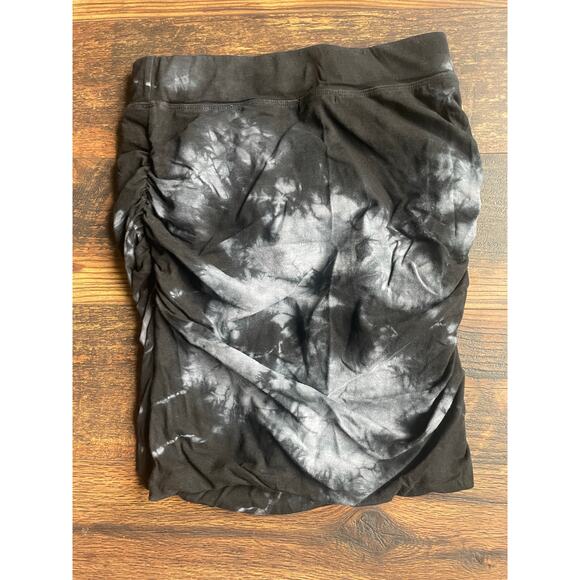 Sundry for Evereve Soleil Skirt Tie Dye Black Sz 1 Small Bodycon Ruching - Picture 6 of 10